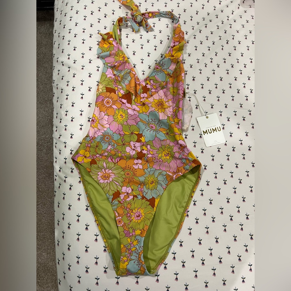 Show Me your Mumu groovy floral swimsuit size small NWT